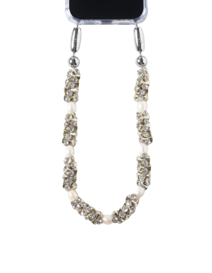 Bezel and Pearl Wristlet