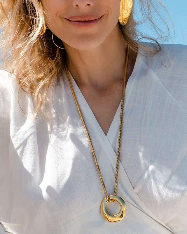 Organic Circle Pendant by Christina Caruso - At Present Jewelry