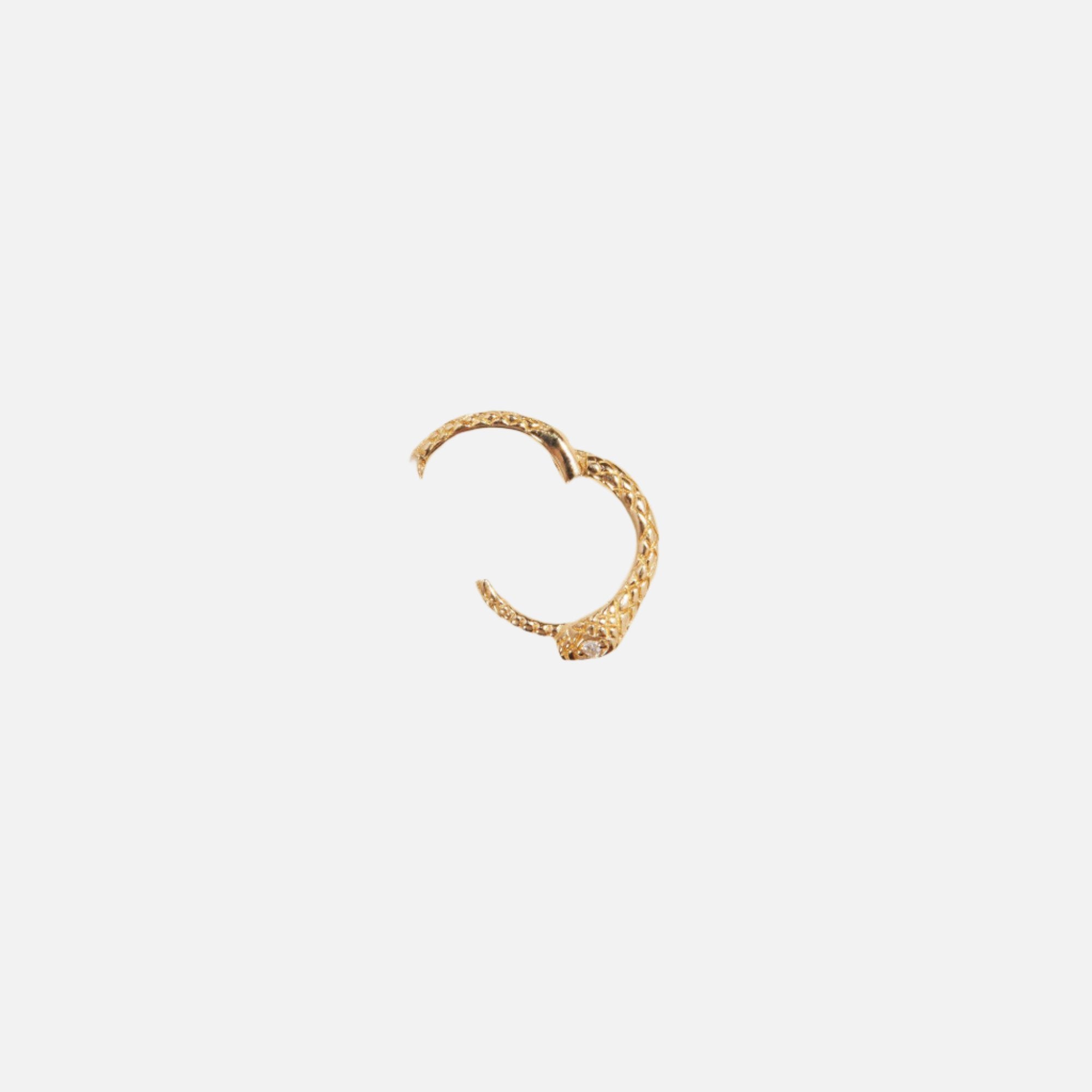 6mm Serpent Clicker Yellow Gold by Pamela Love
