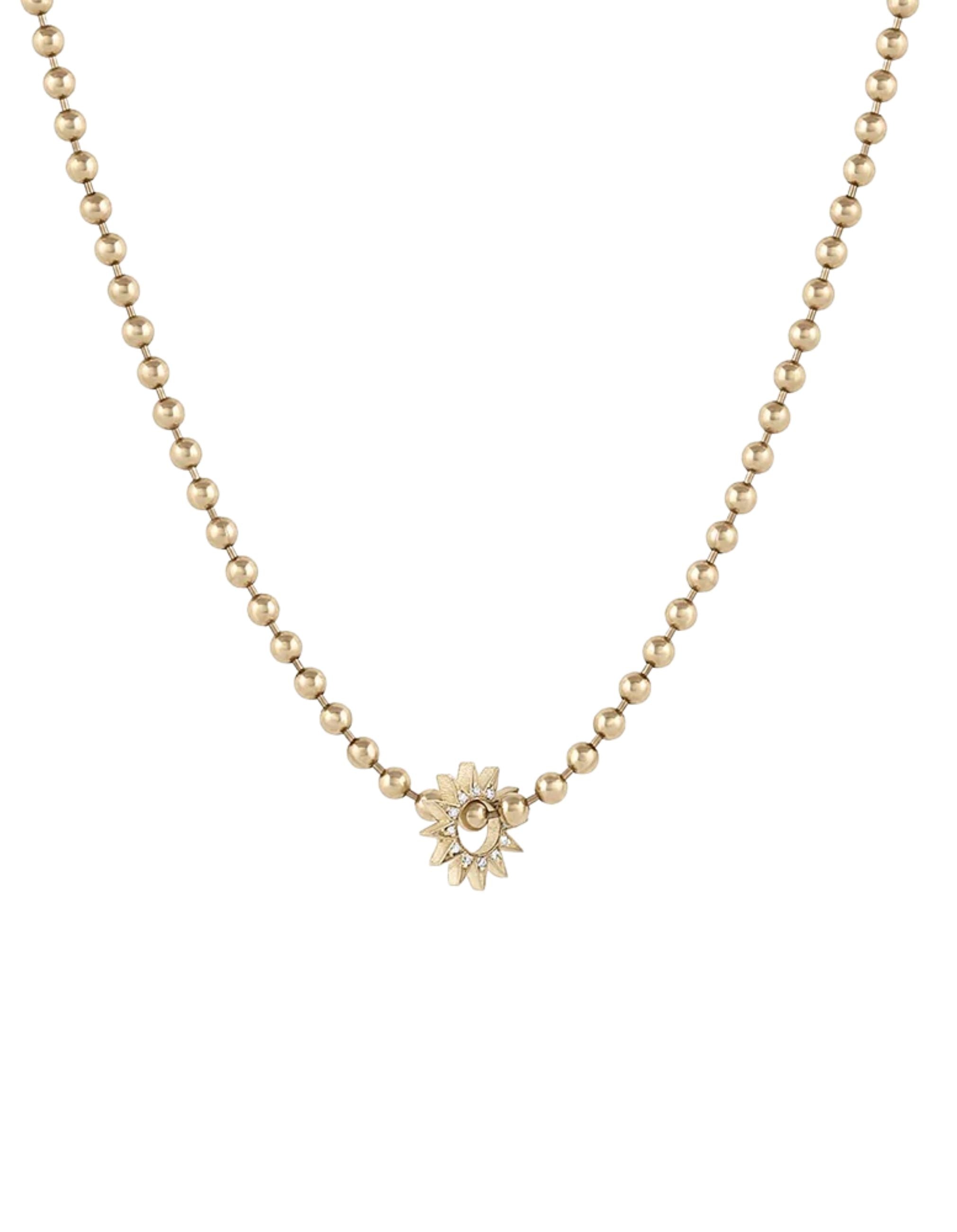 Pavé Baby Spur Pendant Necklace