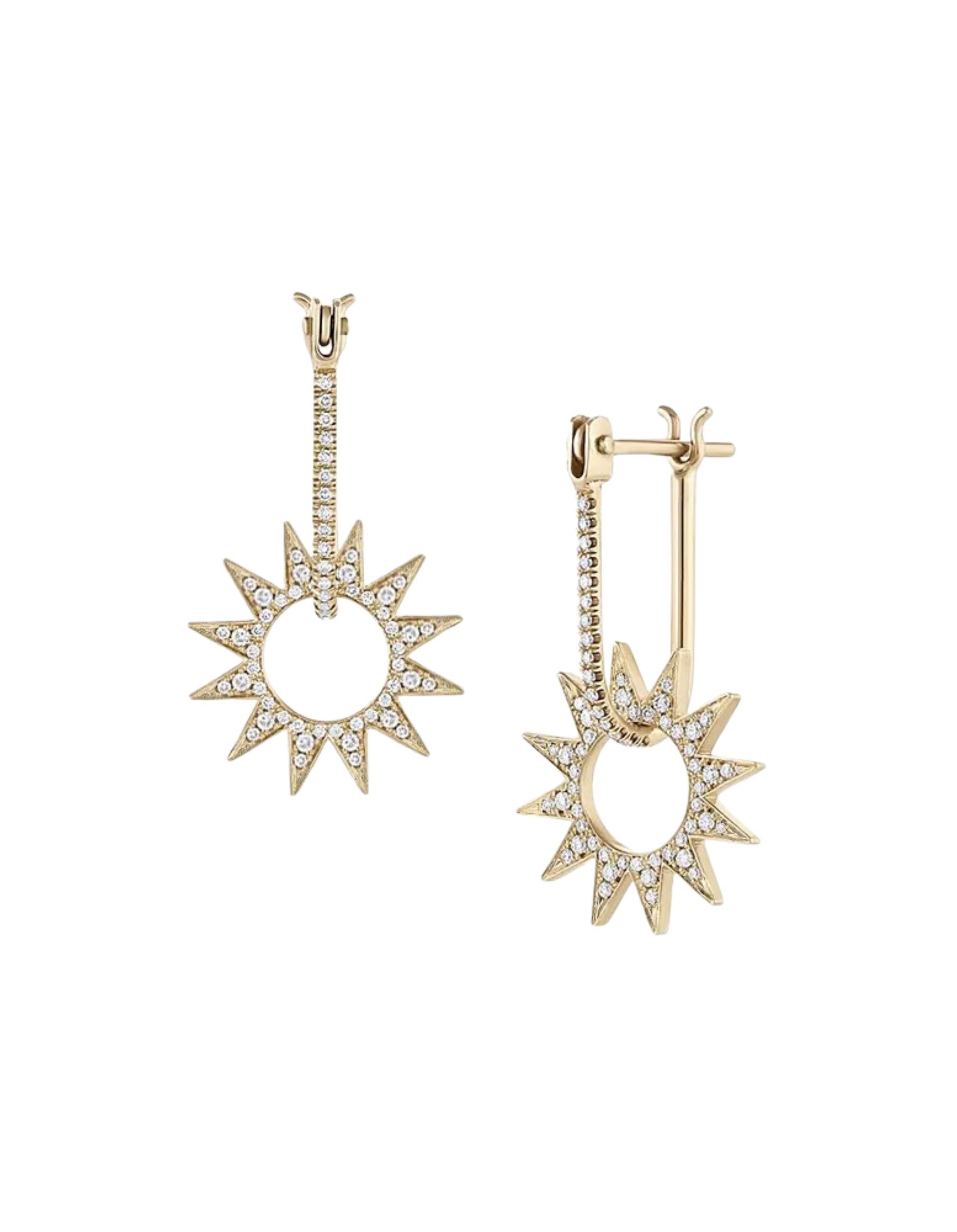 Pavé Mini Spur Earrings