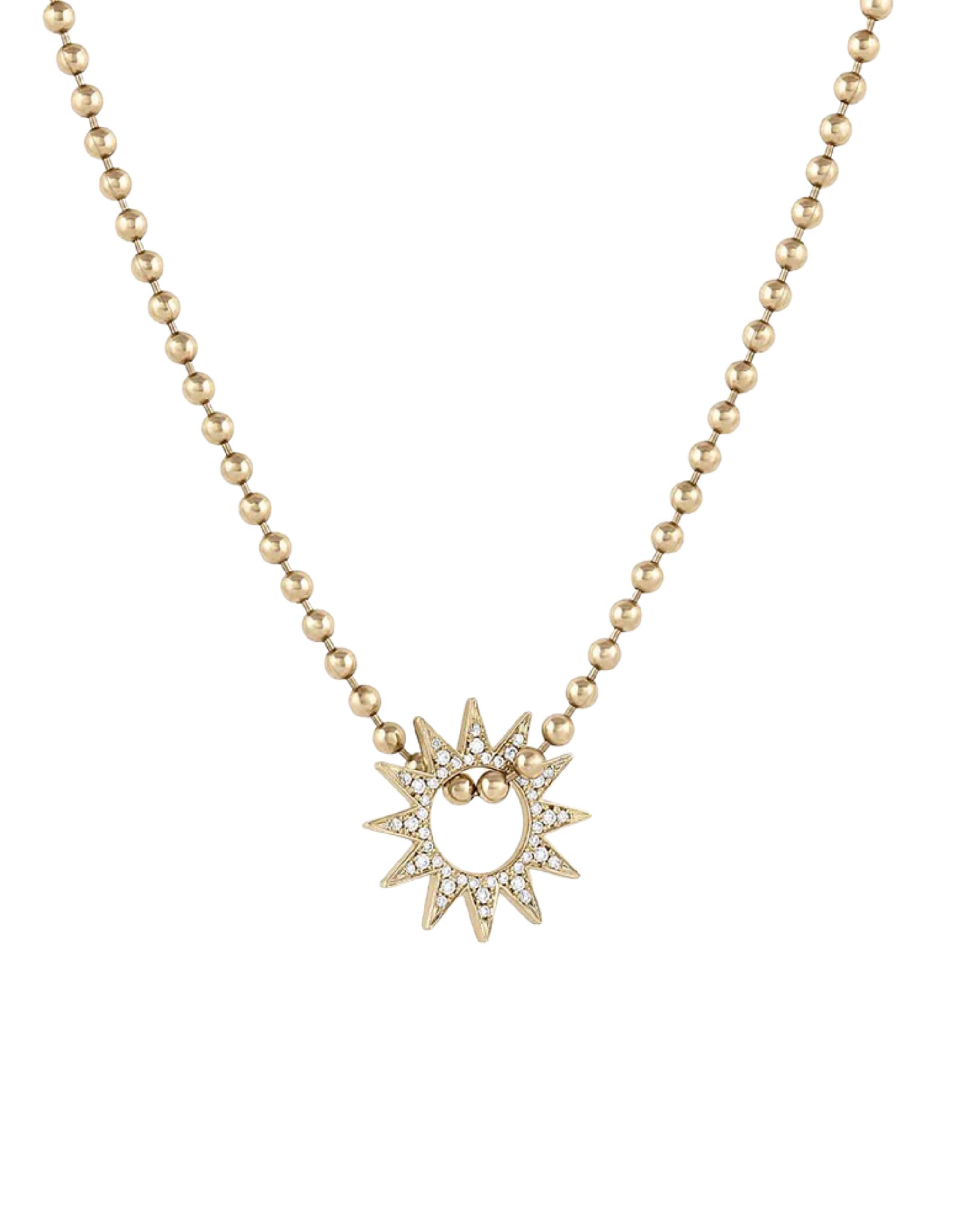 Pavé Mini Spur Pendant Necklace