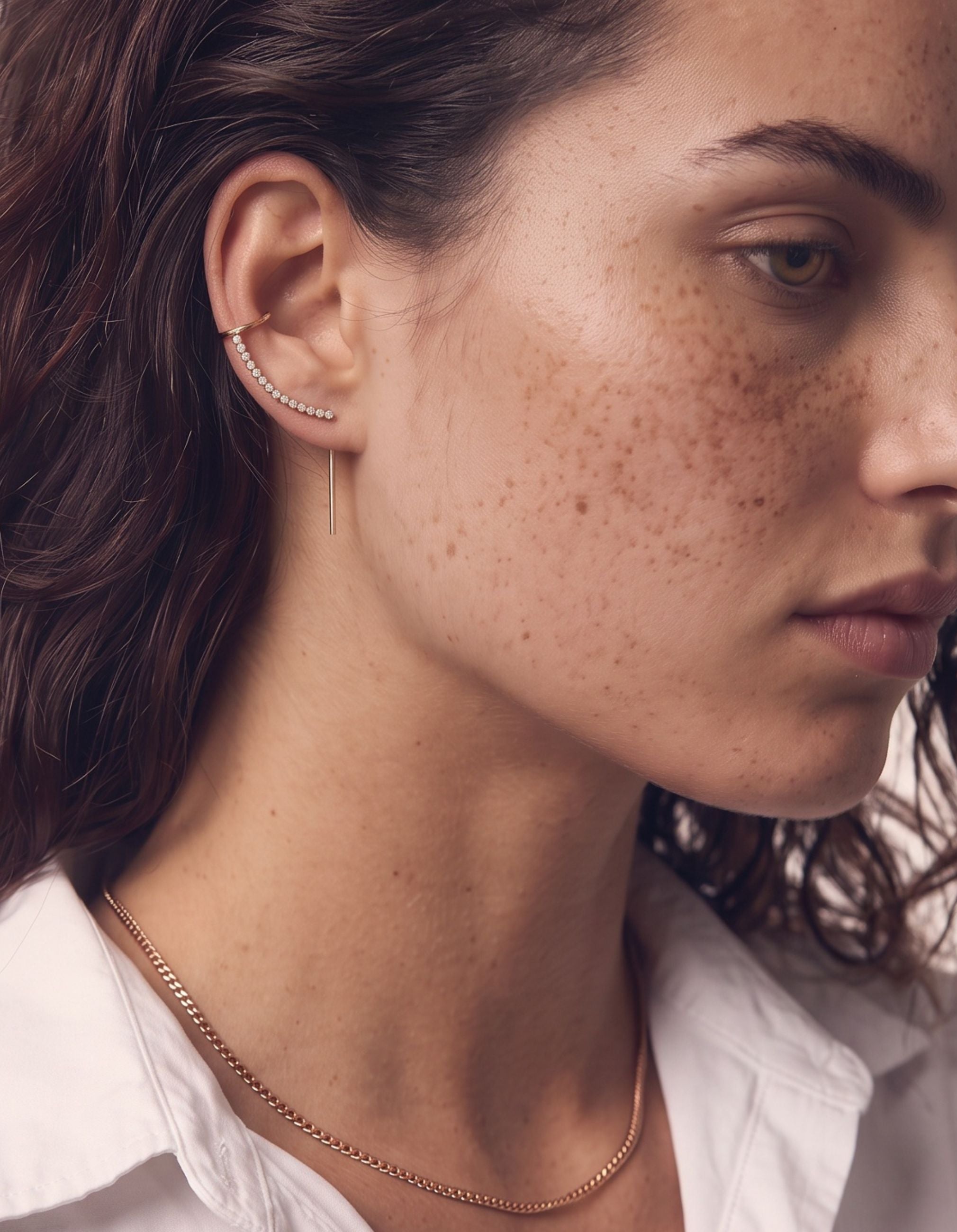 Pavé Needle Cuff Earring