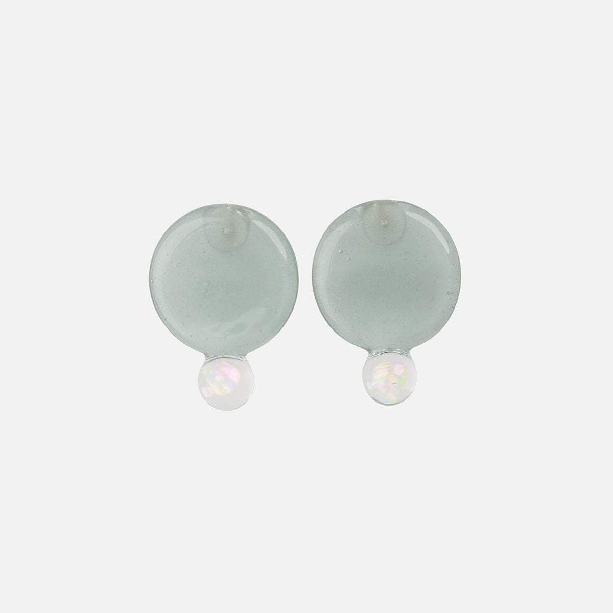 Gilson Opal Flat Sphere Earrings