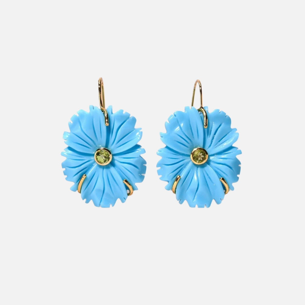 New Bloom Earrings, Cerulean by Lizzie Fortunato - At Present Jewelry