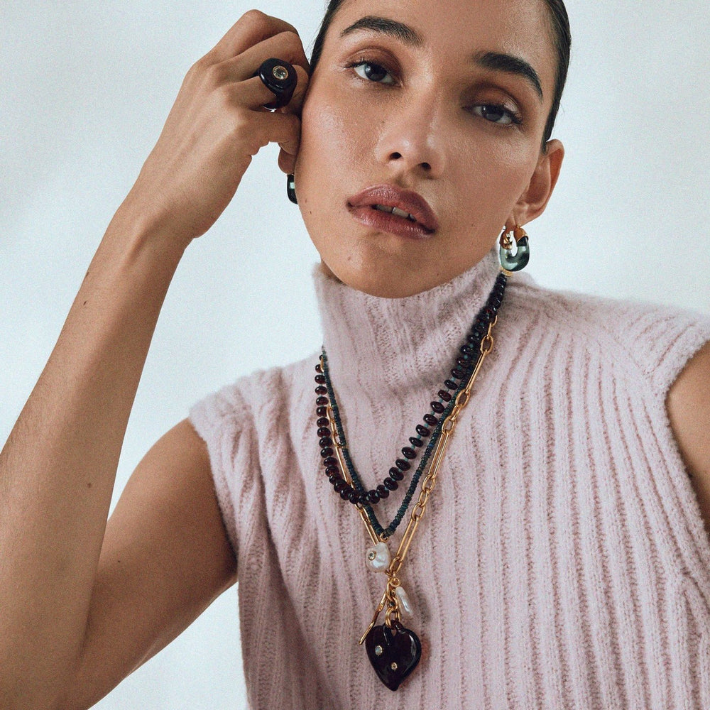 Murano Heart Necklace by Lizzie Fortunato - At Present Jewelry