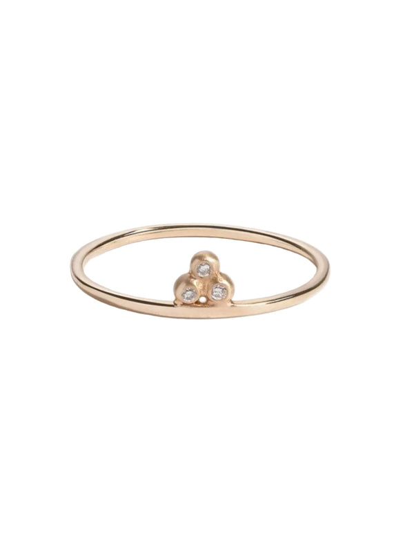 Three Granule Diamond Ring by A.M. Thorne - At Present Jewelry