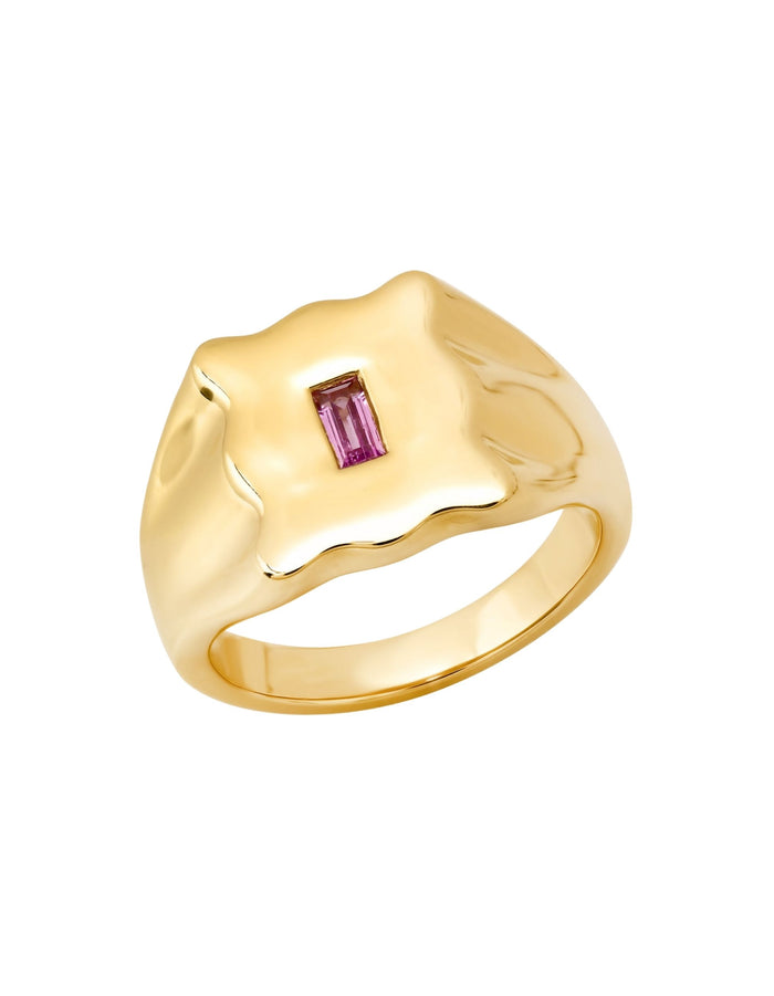 Baguette Form Signet Ring by Eriness - At Present Jewelry