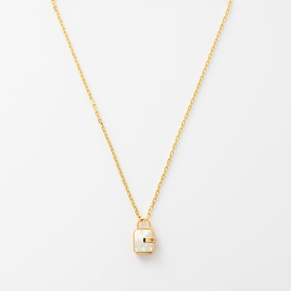 Mini Padlock, Pearl by James Banks Design - At Present Jewelry