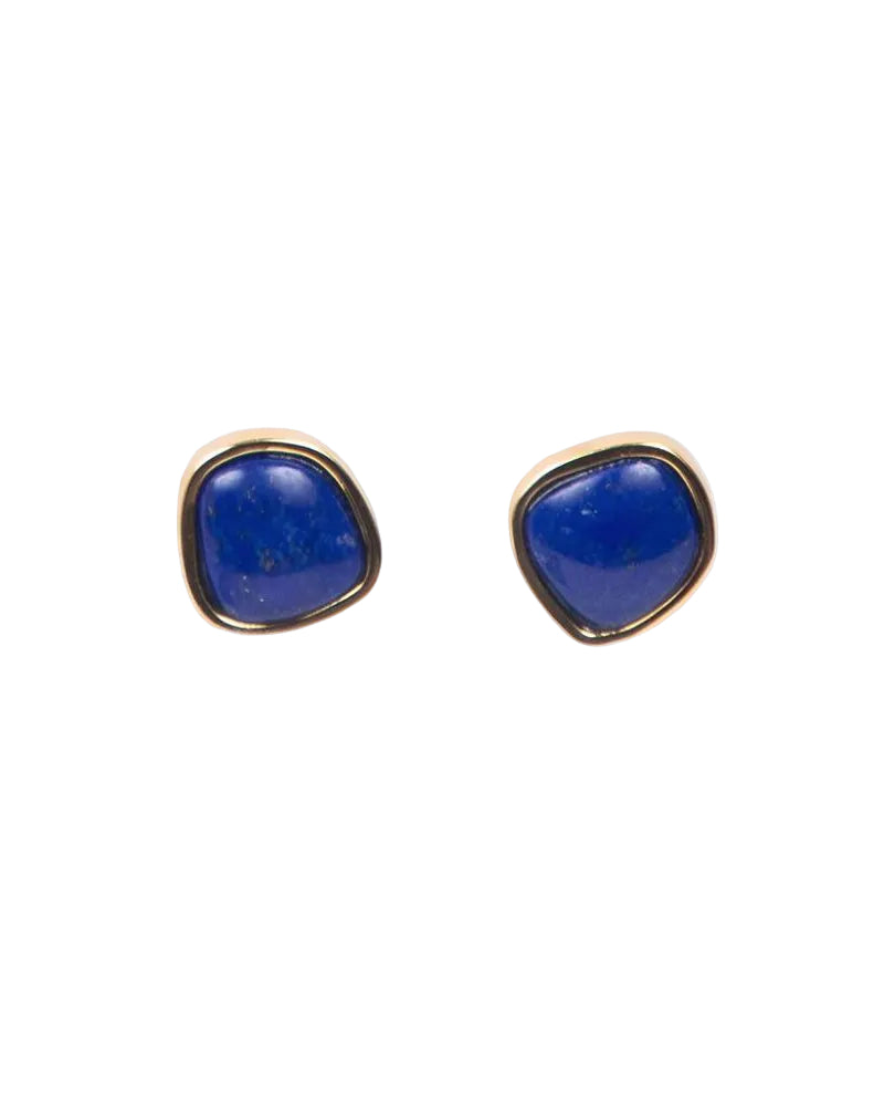 Bay Studs, Lapis - At Present Jewelry