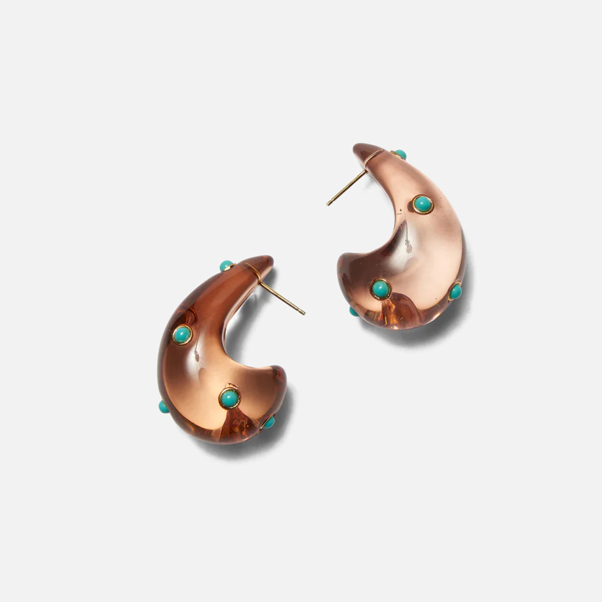Arp Earrings, Dotted Caramel