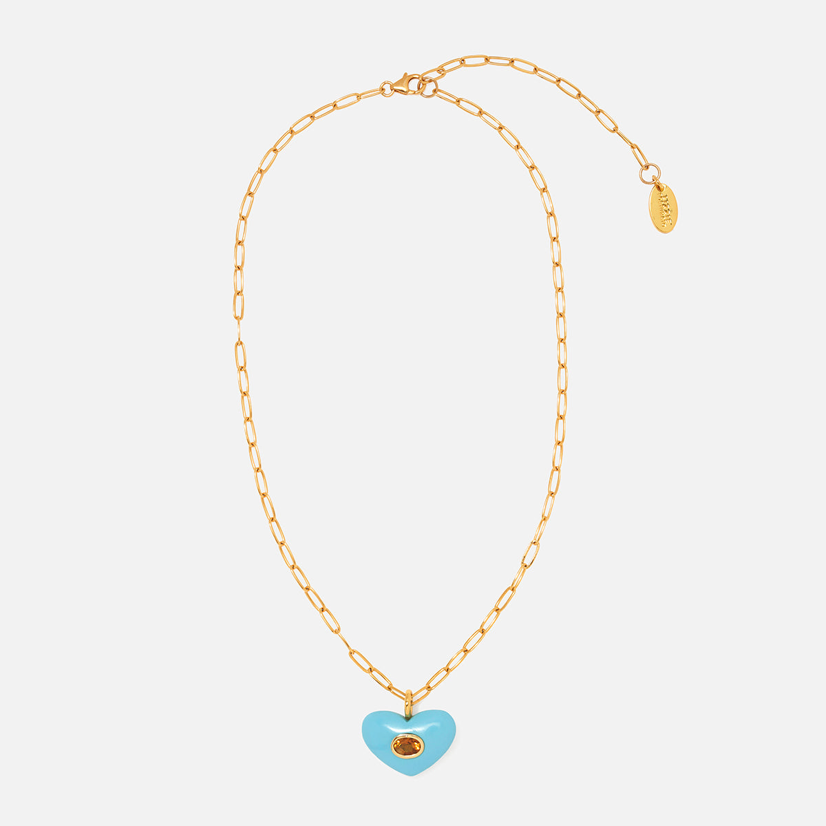Martina Heart Necklace, Turquoise