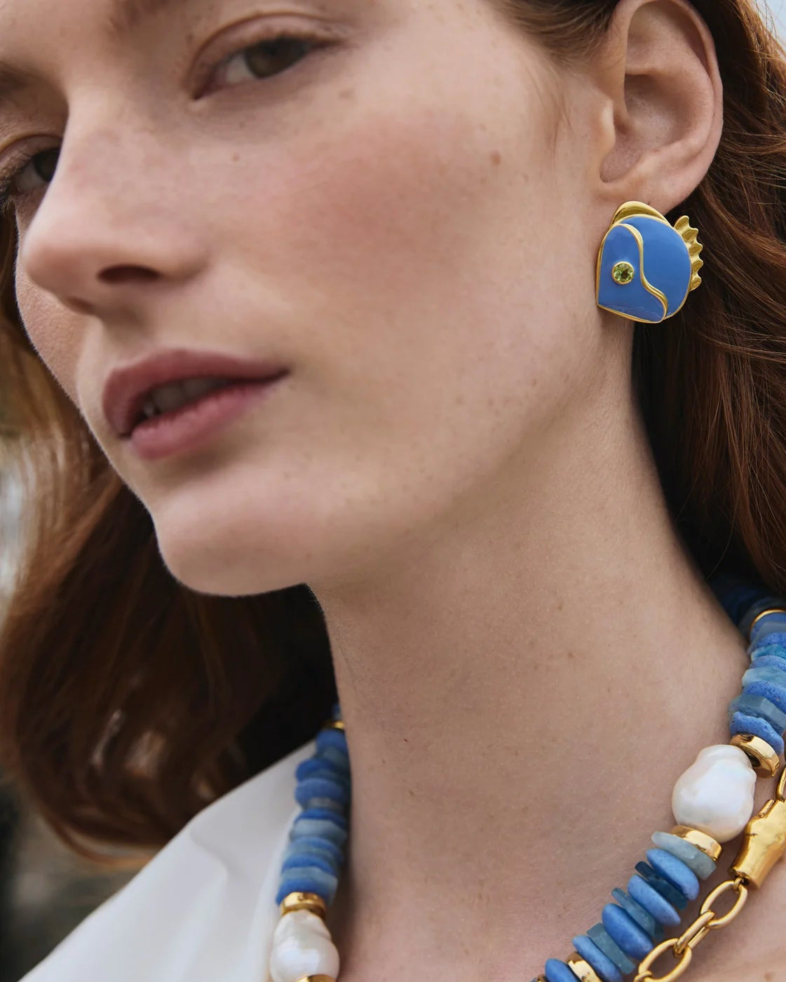 Minuki Stud Earrings in Periwinkle - At Present Jewelry