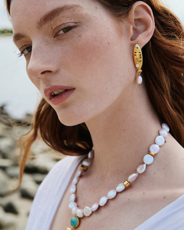 Sardinia Pearl Necklace by Lizzie Fortunato - At Present Jewelry