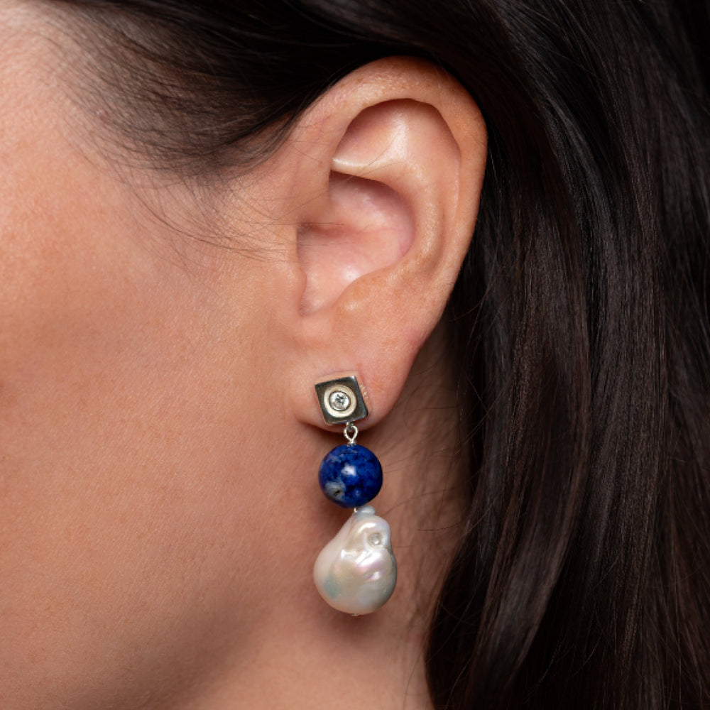 BOLD Earrings, Silver by Jalil Johnson : At Present Collection - At Present Jewelry