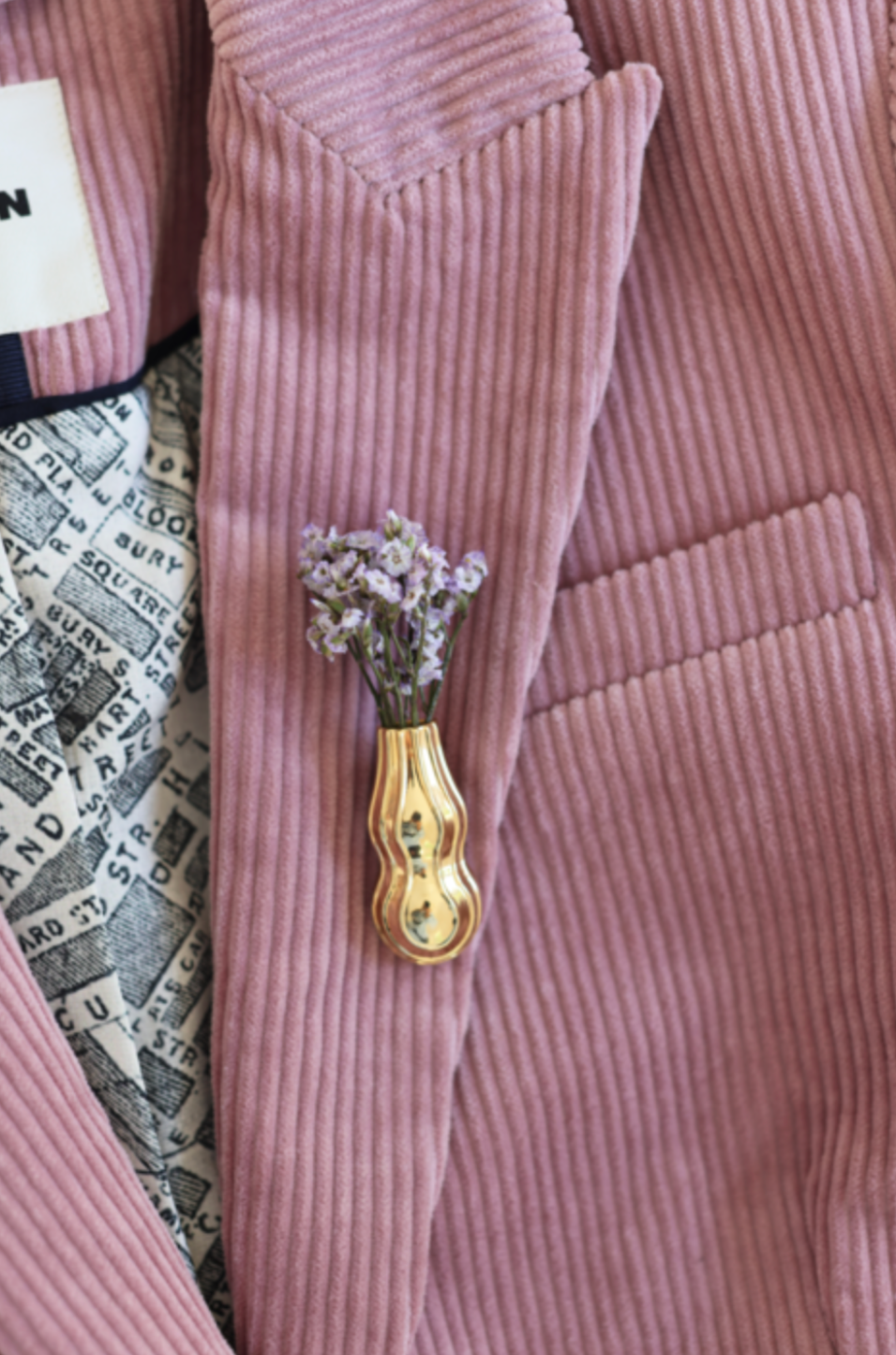 Vase Brooch, Gold by Monbouquette - At Present Jewelry