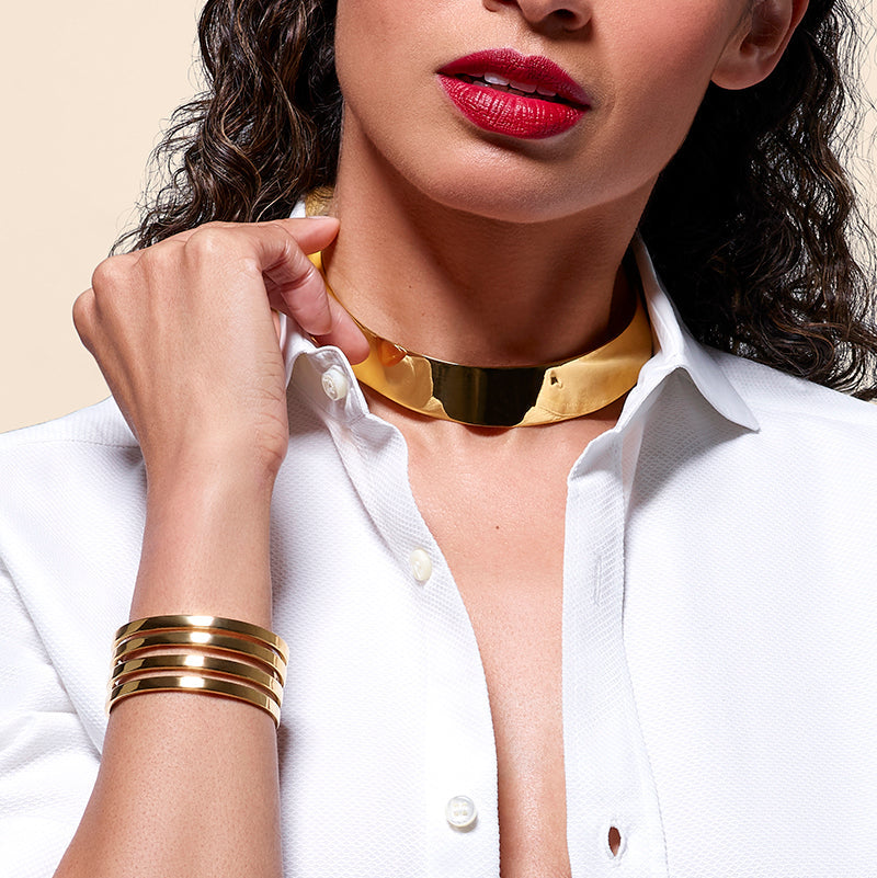 Gold Choker by Christina Caruso - At Present Jewelry