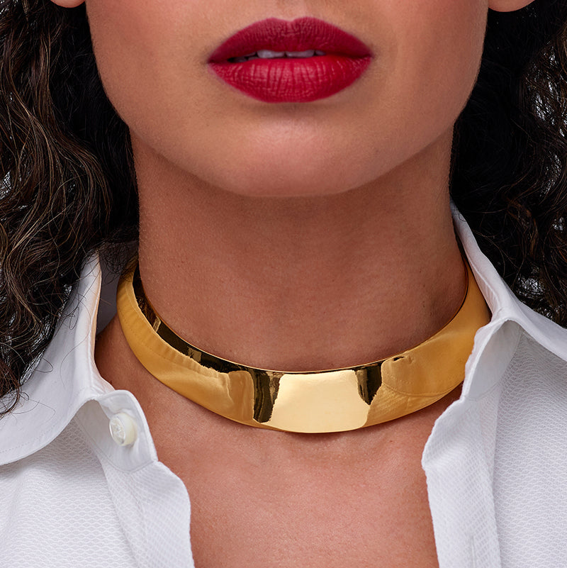 Gold Choker by Christina Caruso - At Present Jewelry