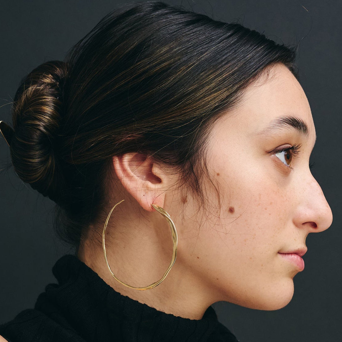 Small Sinew Hoops by Ariana Boussard-Reifel - At Present Jewelry