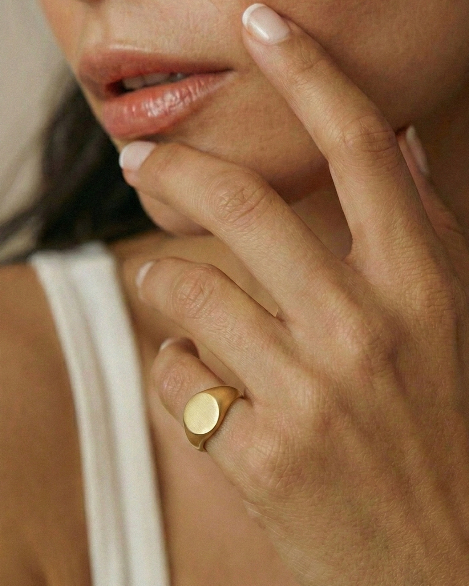 Gold Signet Pinky Ring