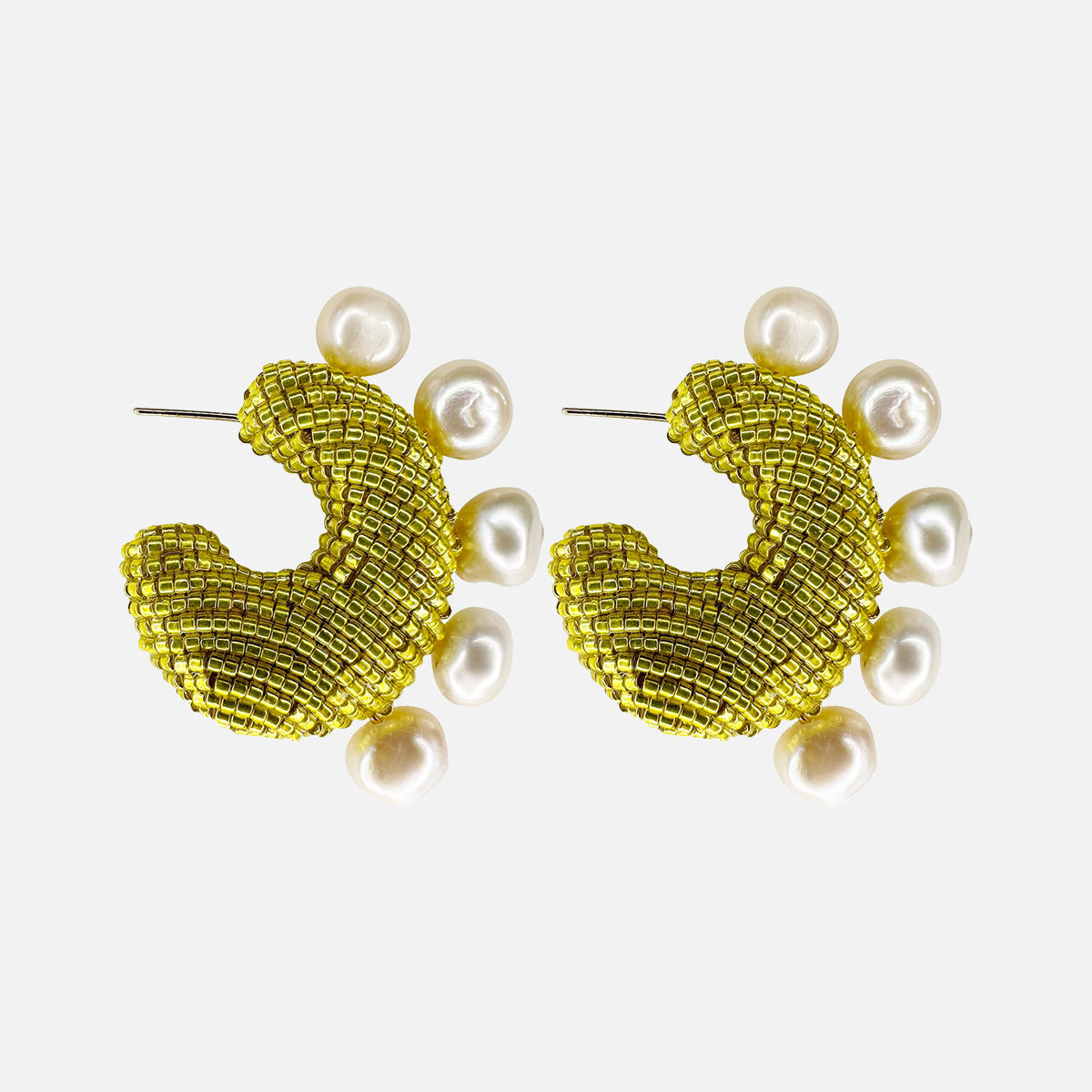 Solito Pearled Earrings, Lemon