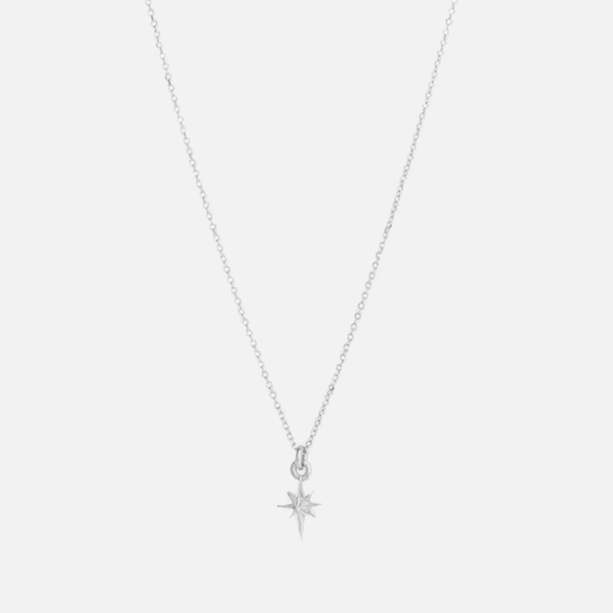 Itty Bitty Charm Necklace, Star, Silver