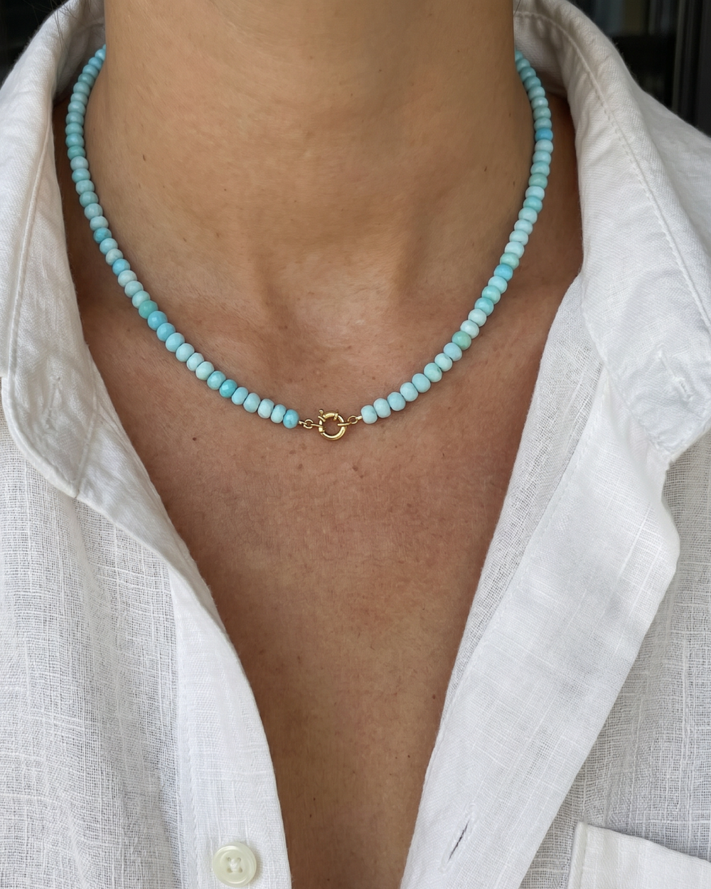 Stardust Peruvian Opal Necklace