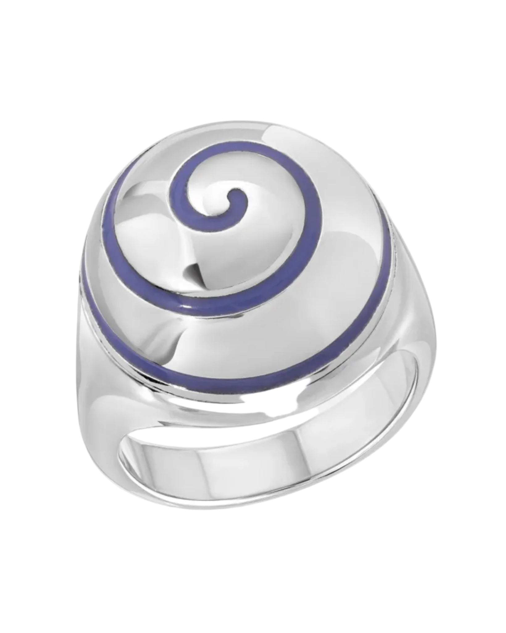 Swirl Pillbox Ring, Silver by Monbouquette - At Present Jewelry