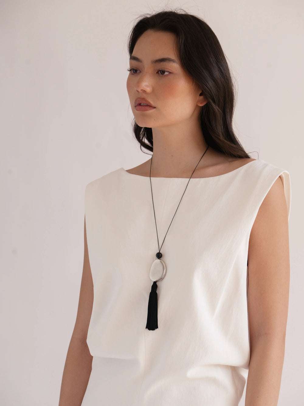 Tassel Cord Necklace 01