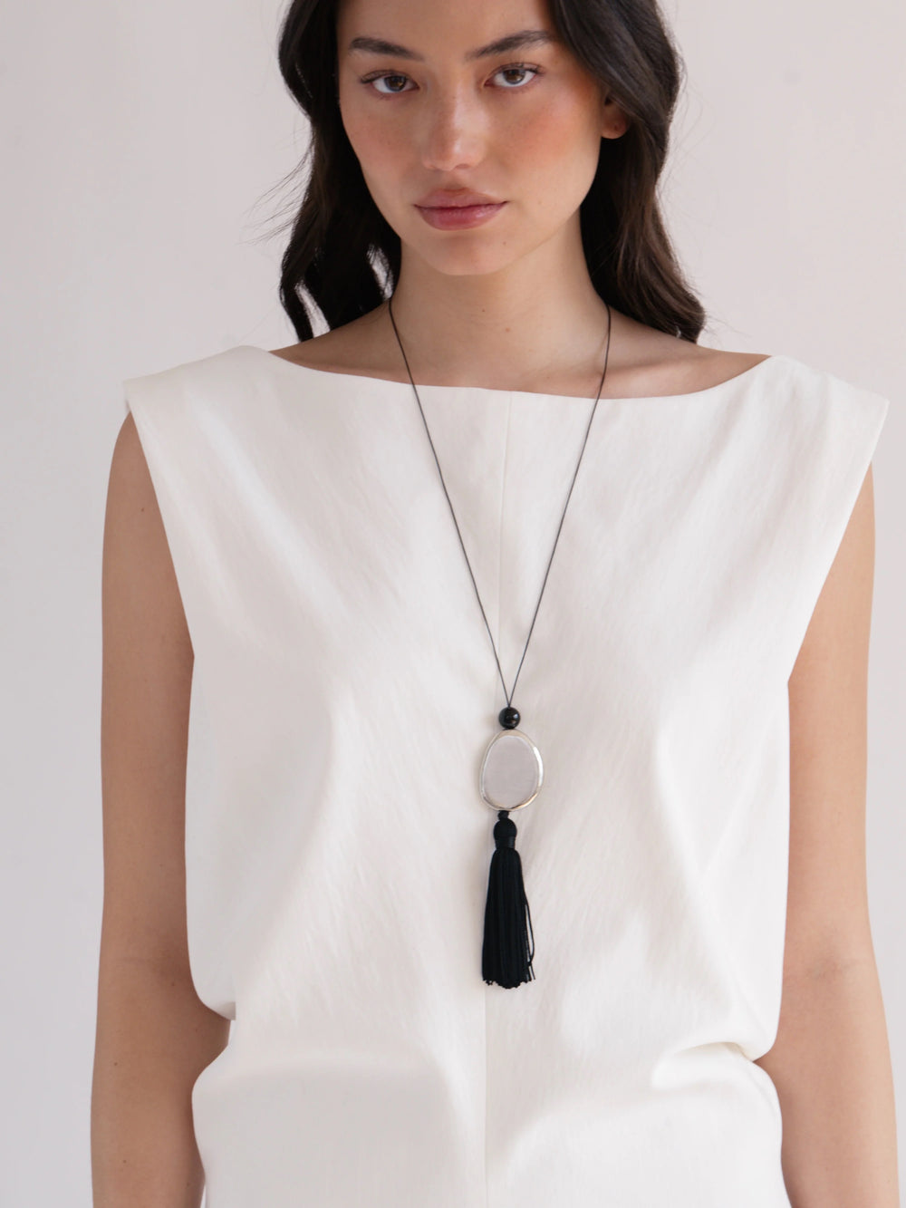 Tassel Cord Necklace 01