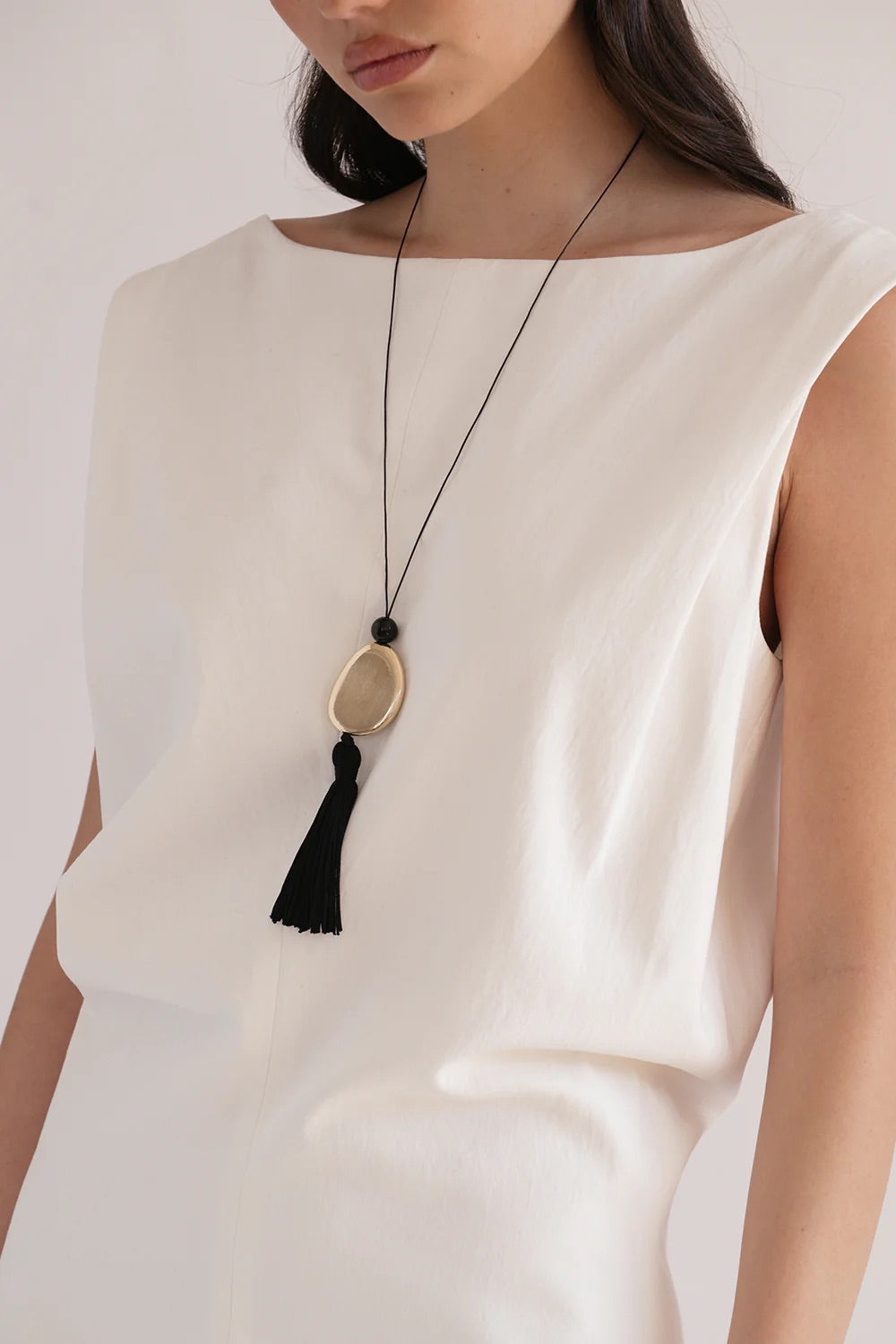 Tassel Cord Necklace 01