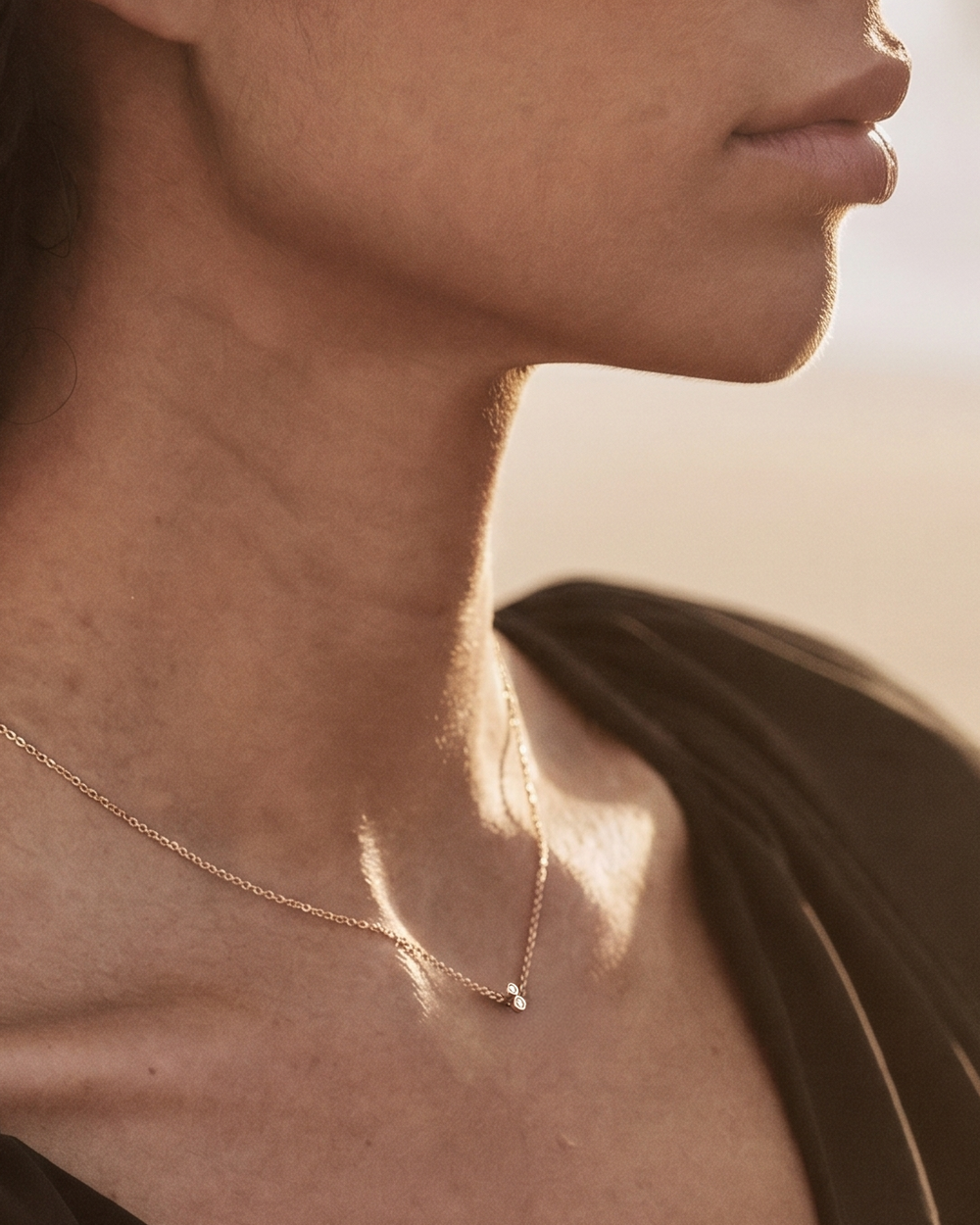 Twin Diamond Necklace
