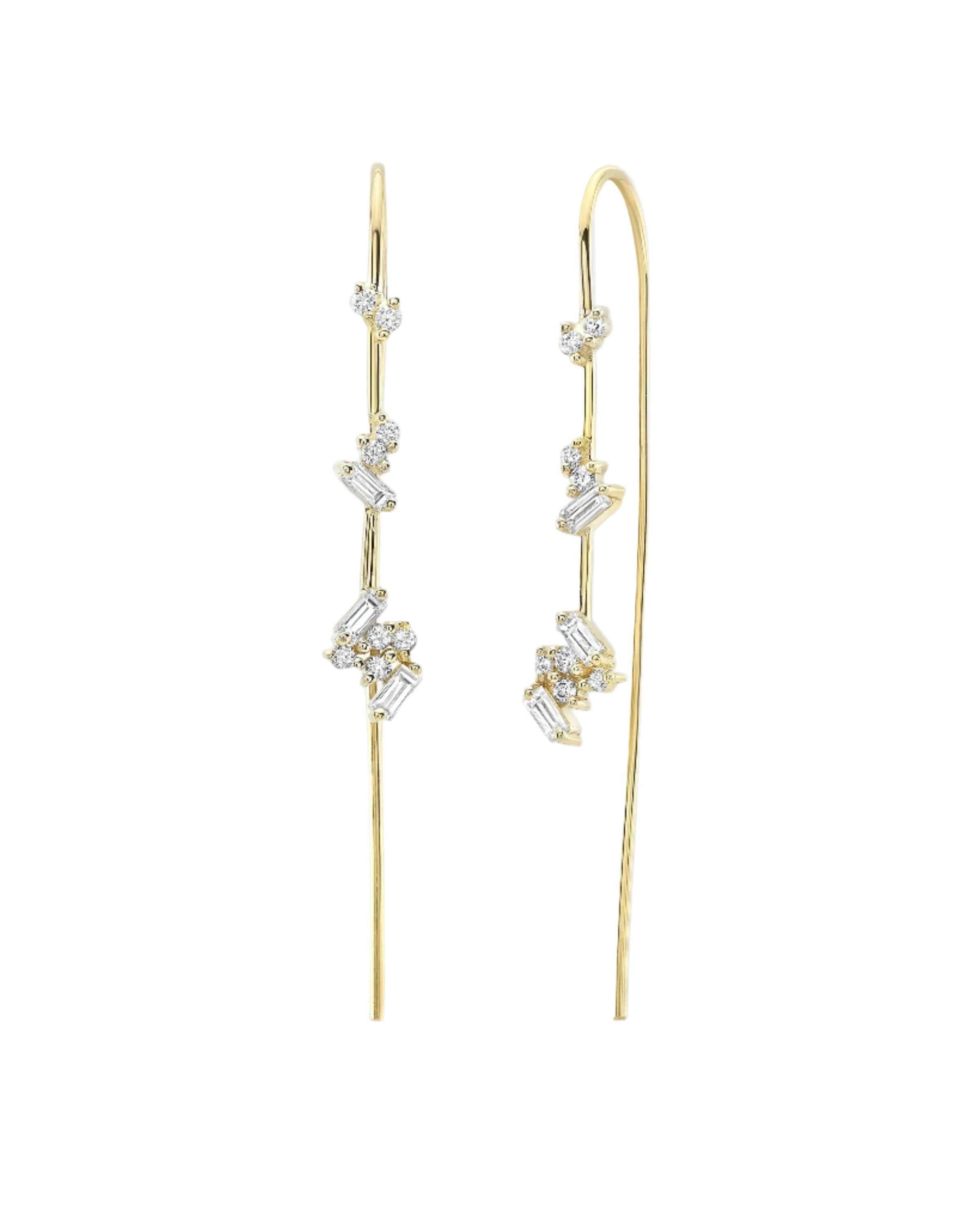 Luxe Diamond Threaders by Meredith Young - At Present Jewelry