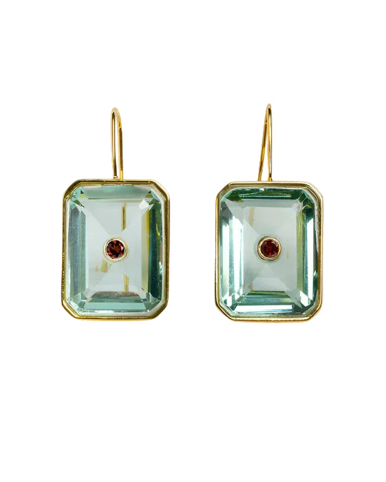 Tile Earrings, Aqua - At Present Jewelry