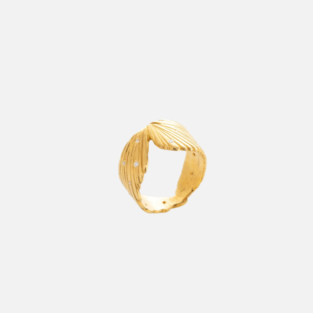 Wing Wrap Ring, 22k Gold by James Banks Design - At Present Jewelry