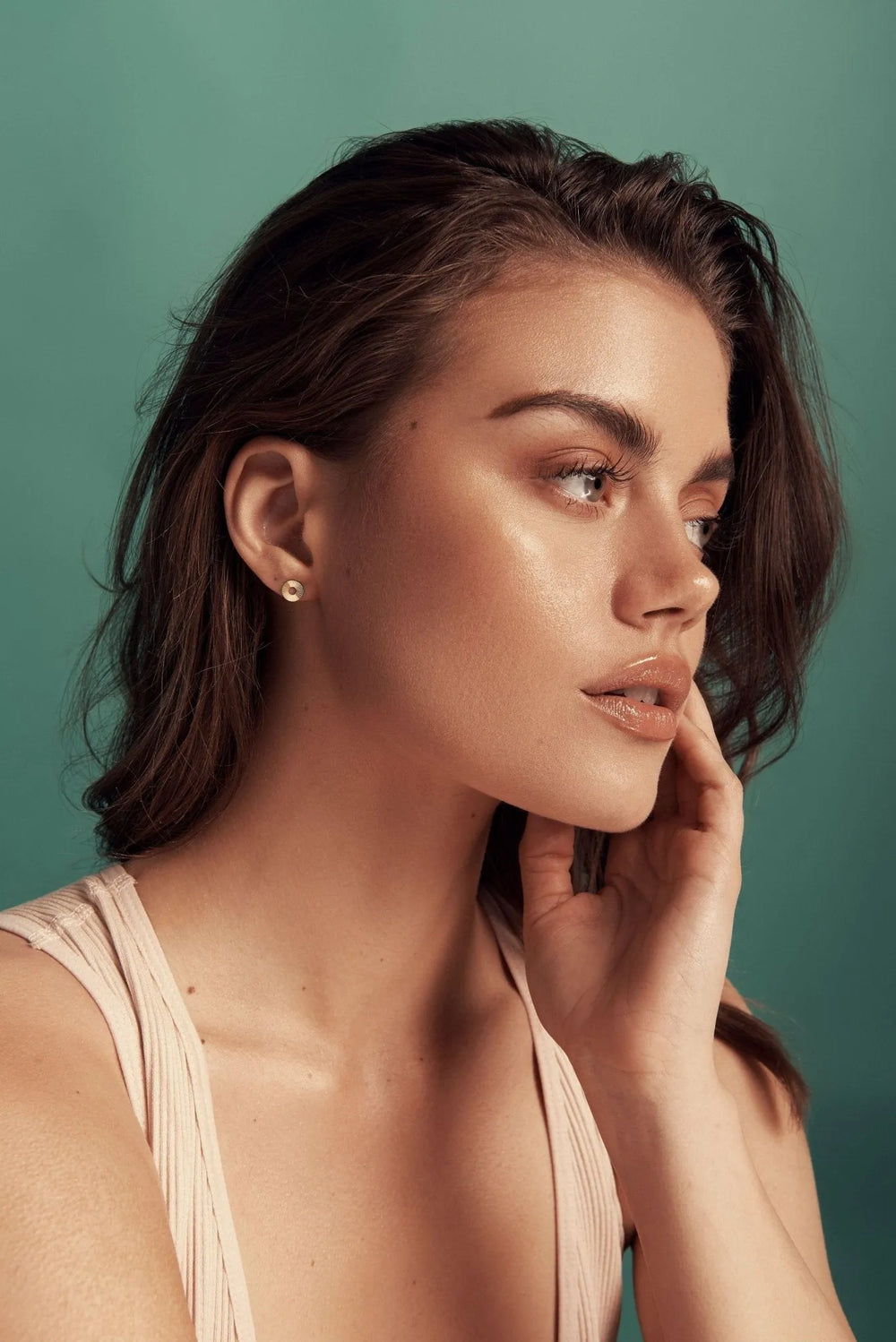 Geo Circle Studs by Alice Pierre - At Present Jewelry