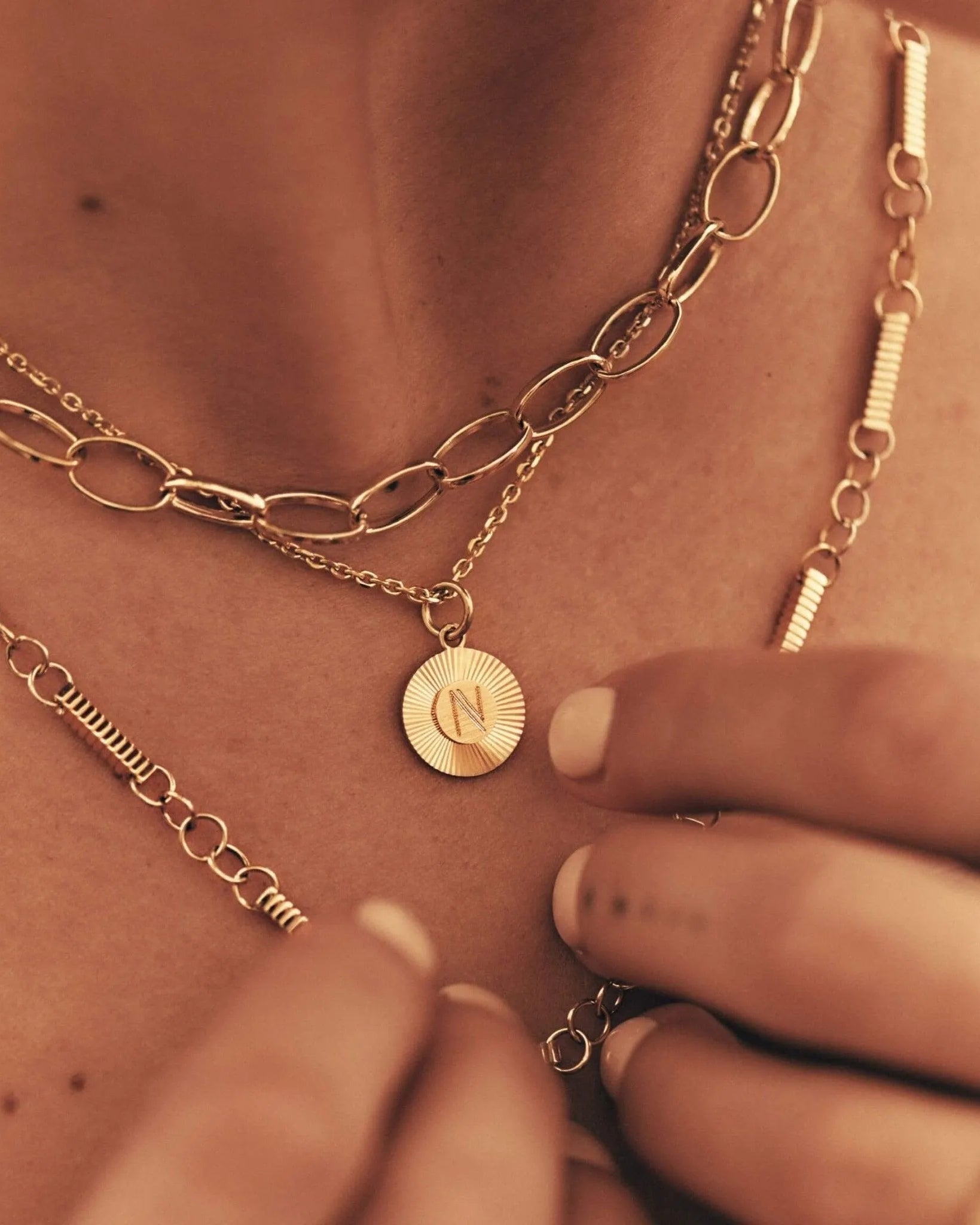 Mini Vinyl Initial Pendant by Alice Pierre - At Present Jewelry