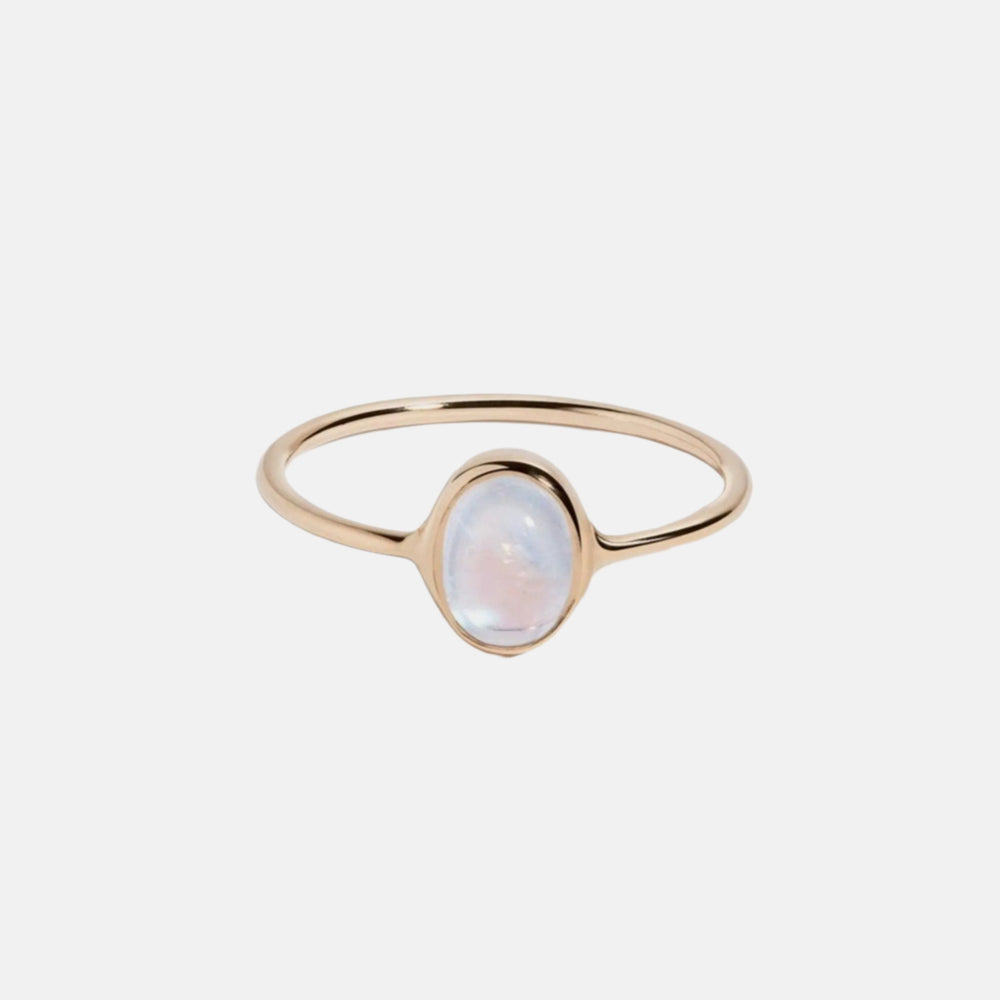 Oval Moonstone Ring by A.M. Thorne - At Present Jewelry