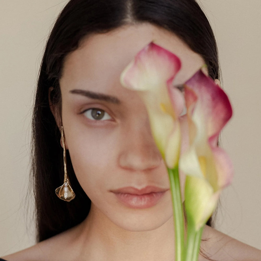 Calla Lily Earrings by Anita Berisha - At Present Jewelry
