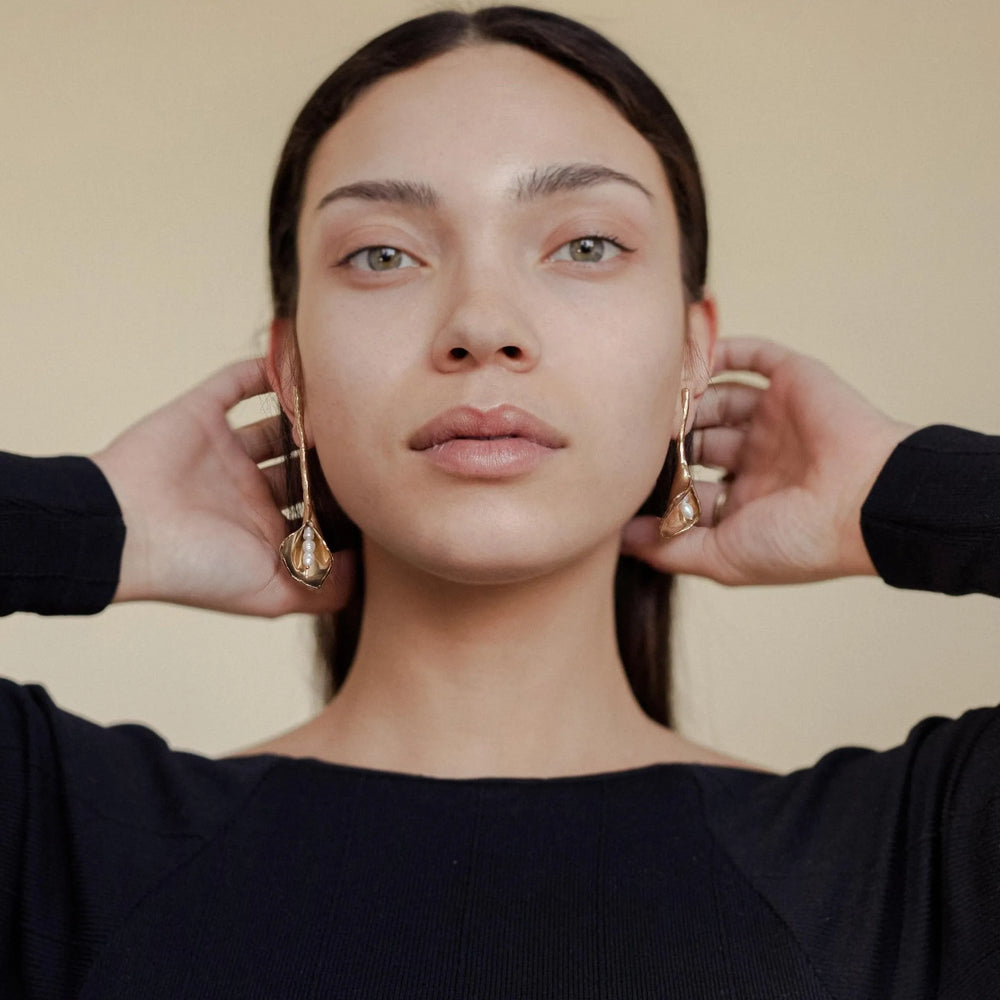 Calla Lily Earrings by Anita Berisha - At Present Jewelry