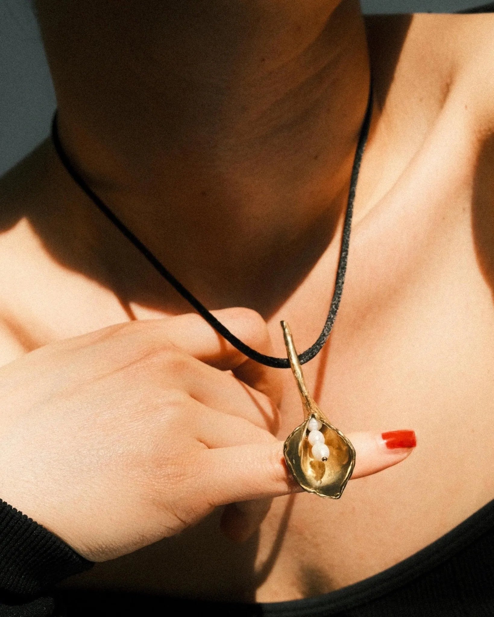 Calla Lily Pendant by Anita Berisha - At Present Jewelry