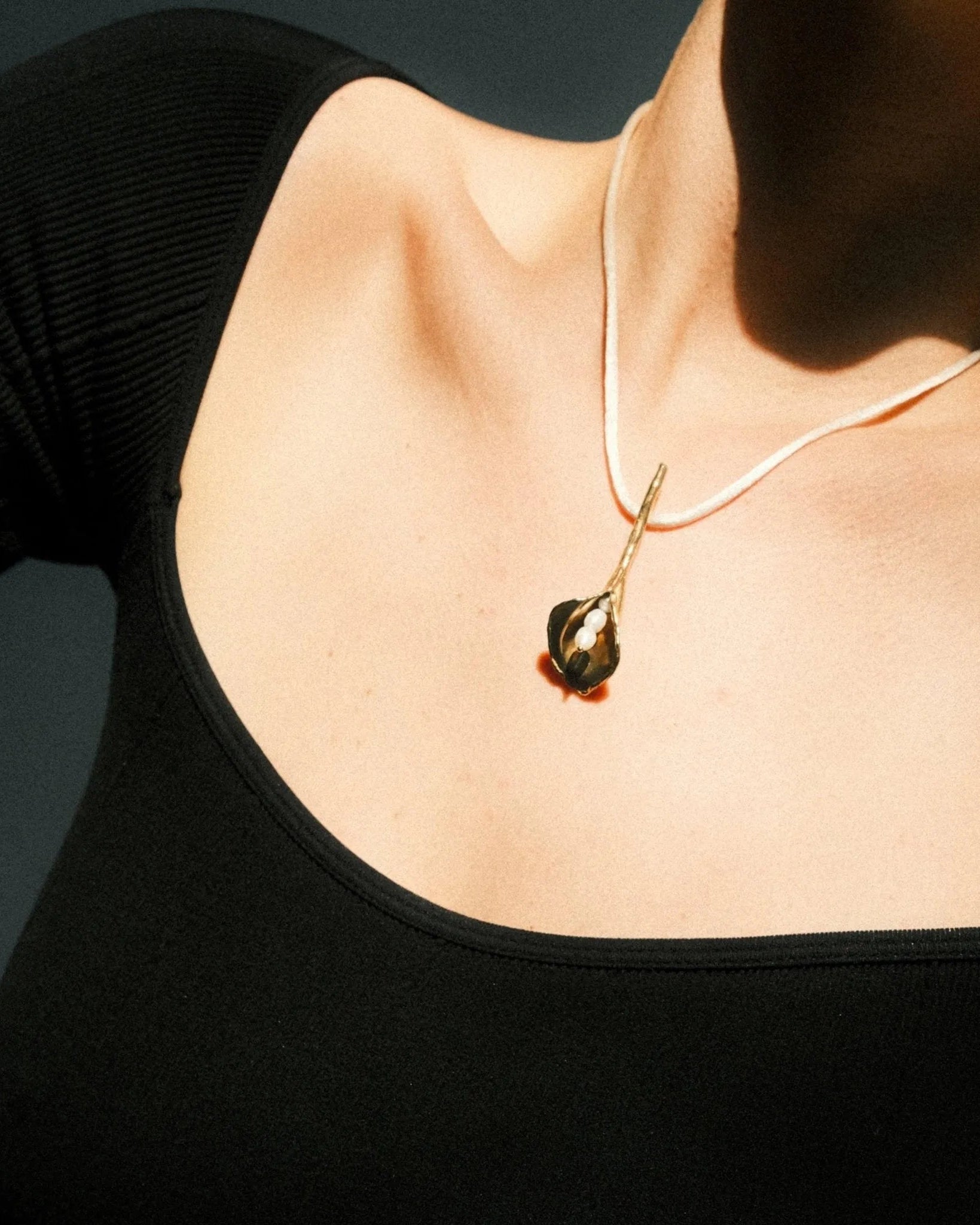 Calla Lily Pendant by Anita Berisha - At Present Jewelry