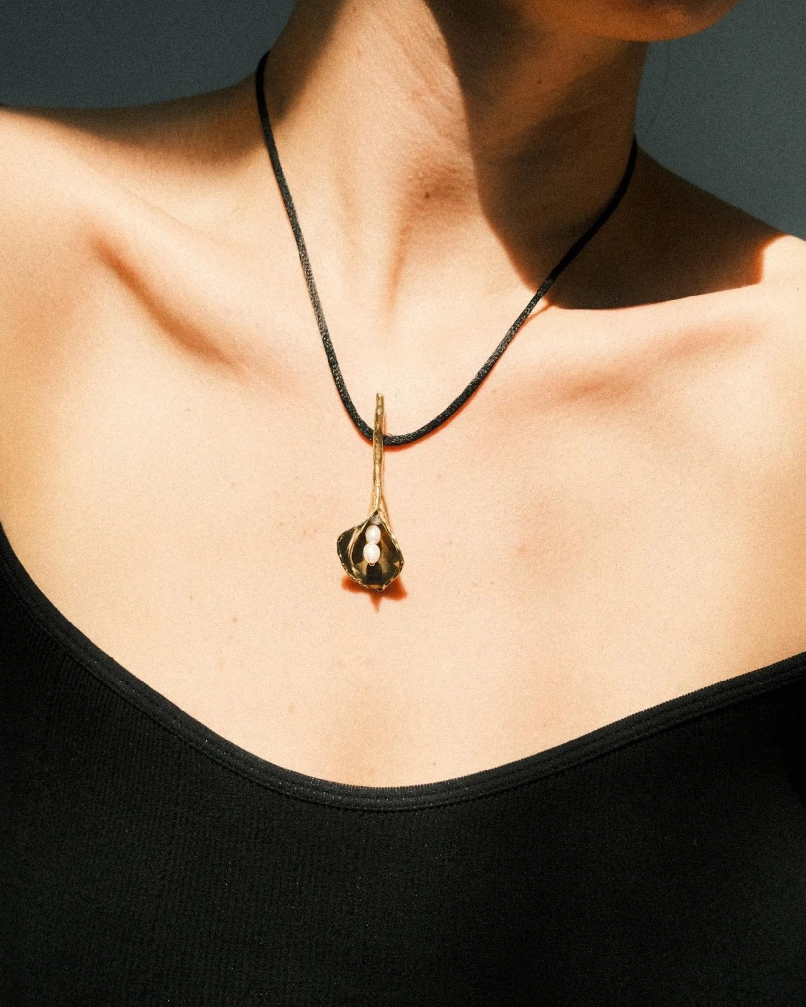 Calla Lily Pendant by Anita Berisha - At Present Jewelry