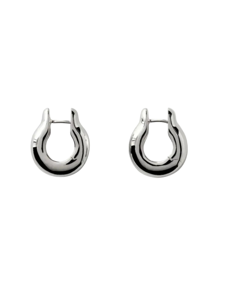 Ample Hinge Hoops, Small by Annika Inez - At Present Jewelry