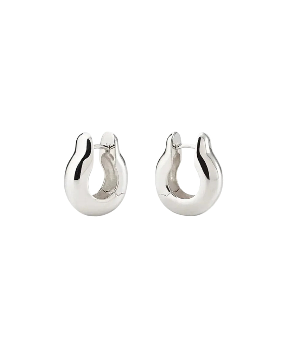 Ample Hinge Hoops, Small by Annika Inez - At Present Jewelry