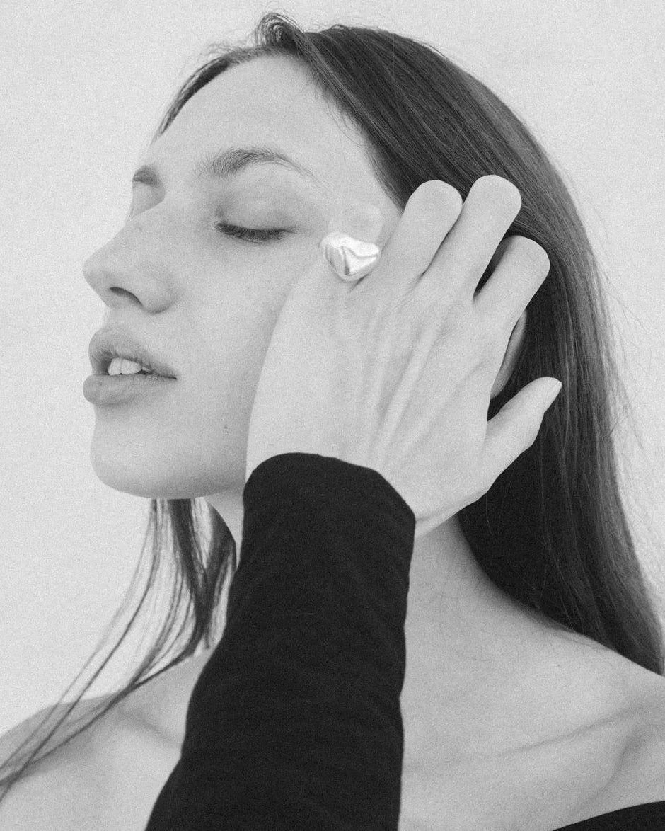 Bigger Heart Ring, Silver by Annika Inez - At Present Jewelry