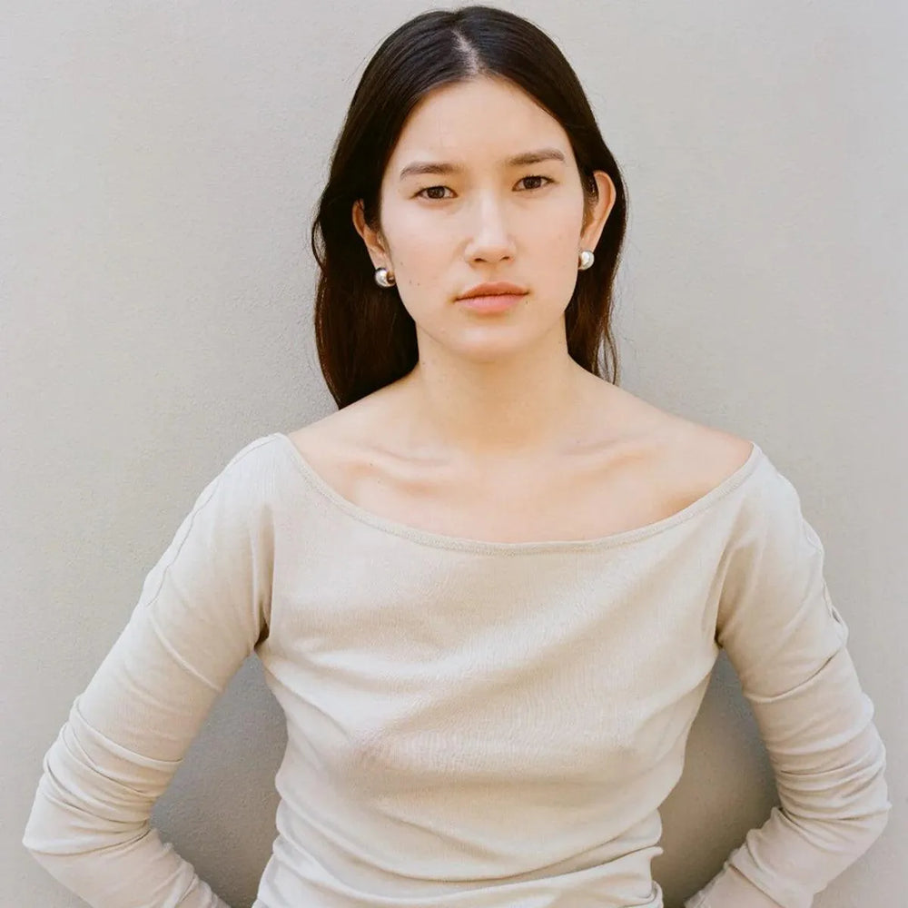 Cigar Band Hoop Earrings, Gold Plated, Small by Annika Inez - At Present Jewelry