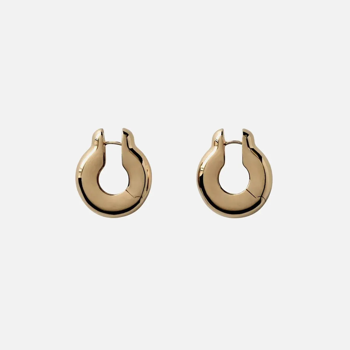 Gold Plated Ample Hinge Hoops, Large - At Present