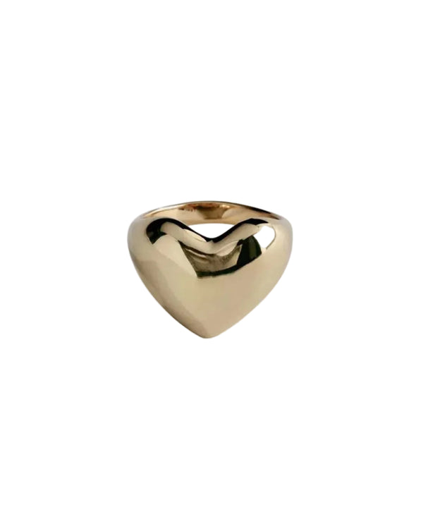 Bigger Heart Ring, Gold by Annika Inez - At Present Jewelry