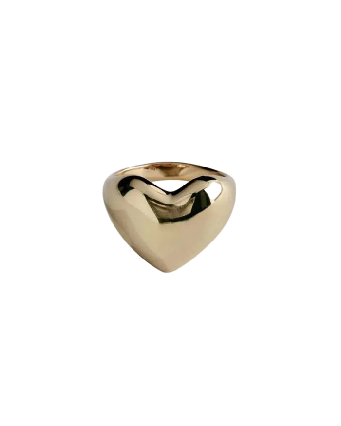 Bigger Heart Ring, Gold by Annika Inez - At Present Jewelry